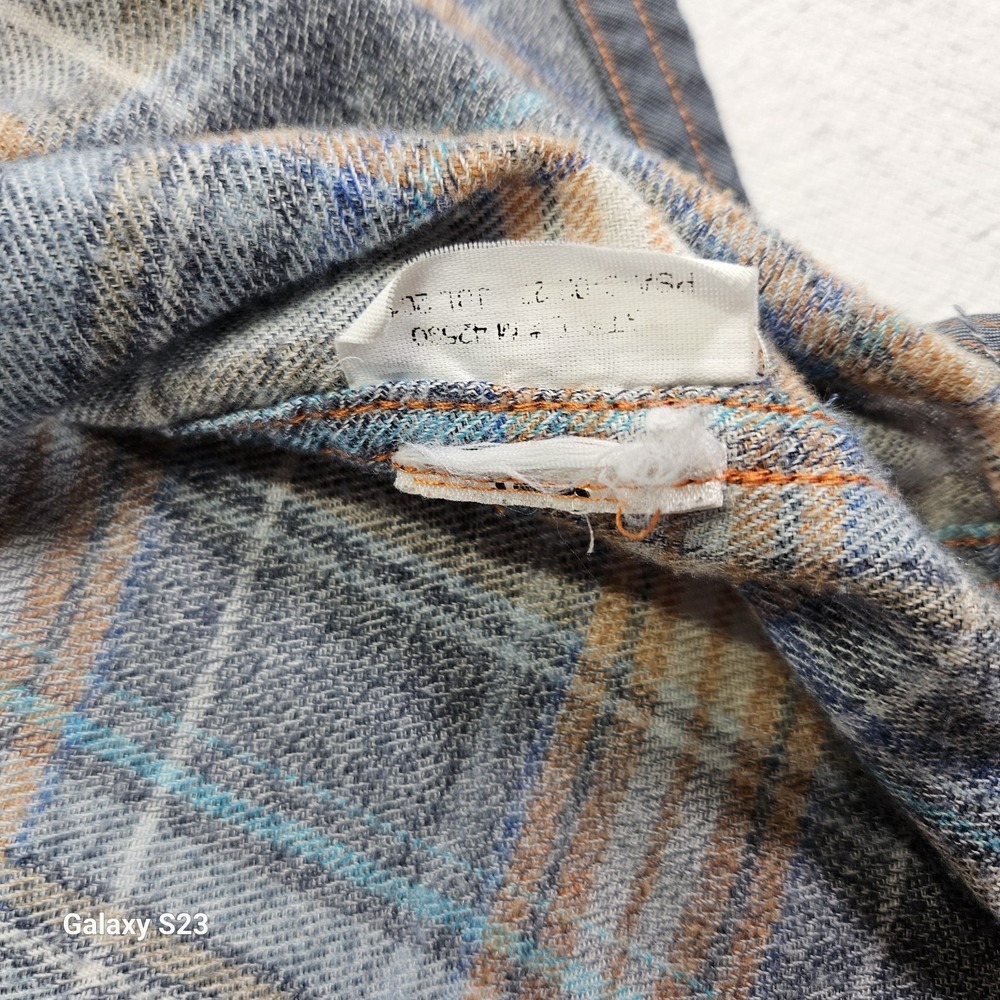 Marmot Flannel Shirt Men's S Blue Yellow Plaid Long Sleeve Collared Button-Up - Picture 6 of 10